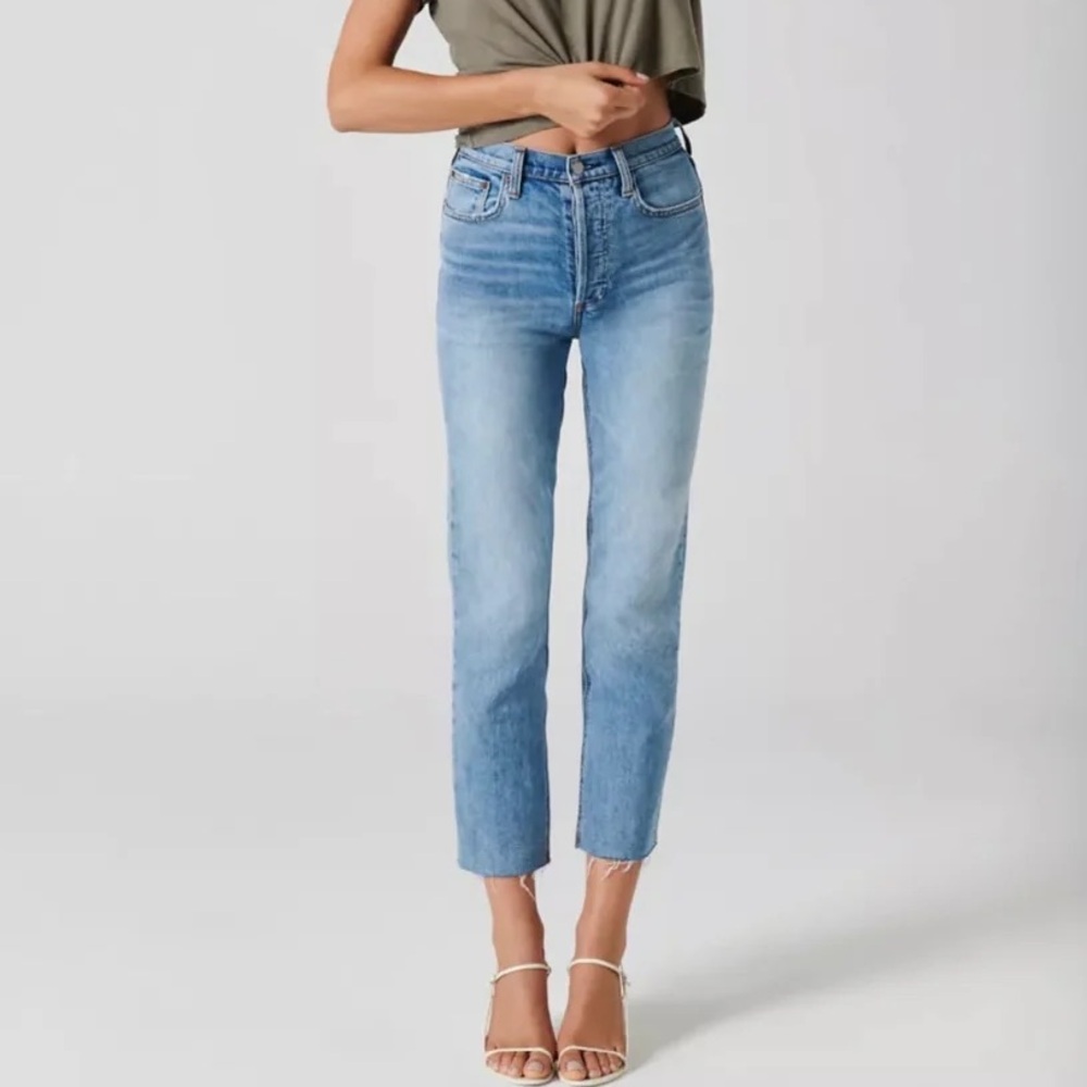 DENIM FORUM The Arlo Hi-Rise Straight Jean